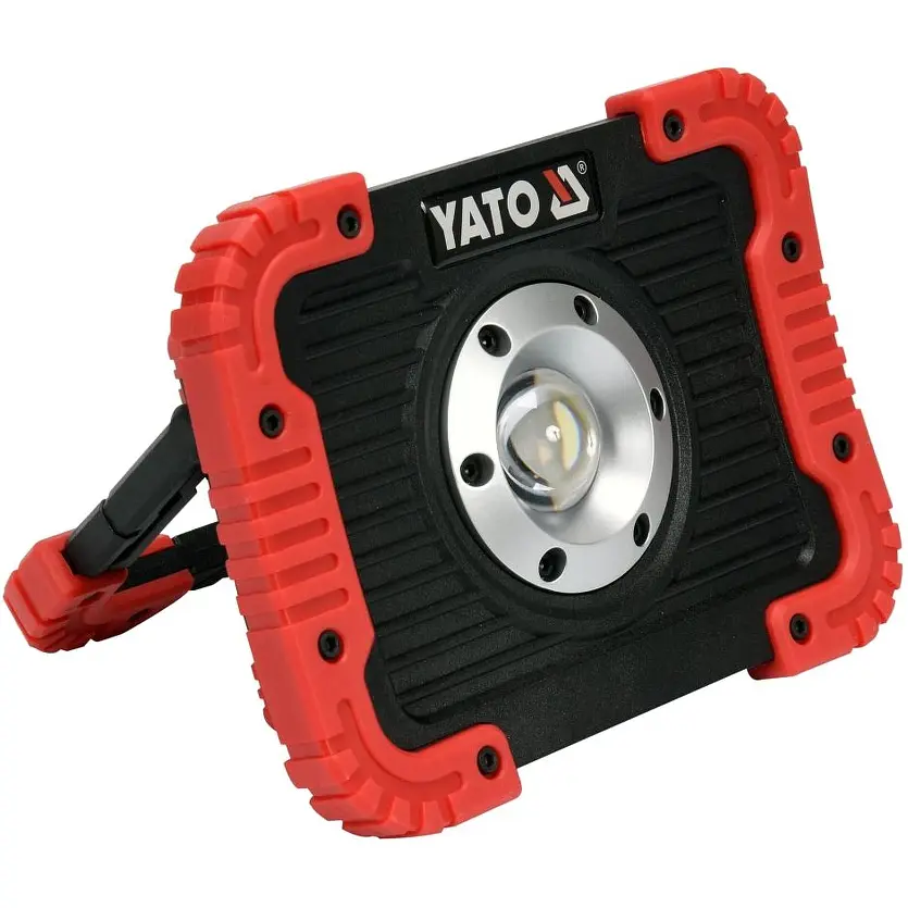 Прожектор діодний переносний Yato акумулятор 3.7V 4.4 АГод 10 Вт 800 Lm кабель USB червоно-чорний (YT-81820) - фото 2