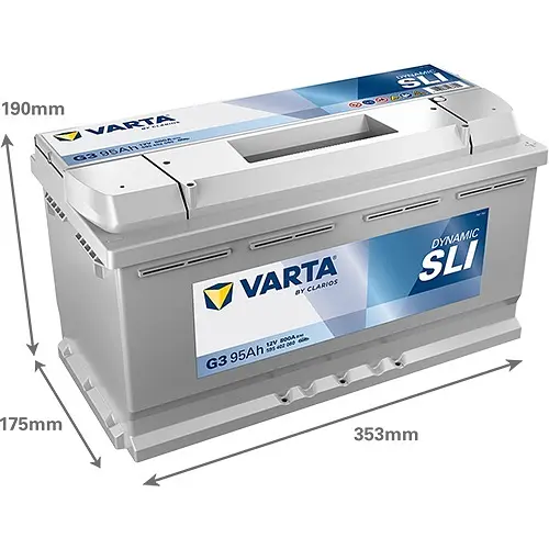 Акумулятор Varta Dynamic SLI 12В 95Аг 800А (EN) R+ (595402080) - фото 3