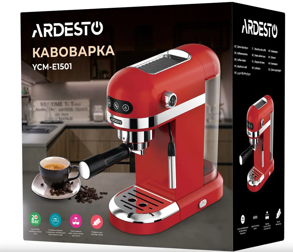 Кавоварка Ardesto ріжкова 1.4 л червона (YCM-E1501) - фото 15