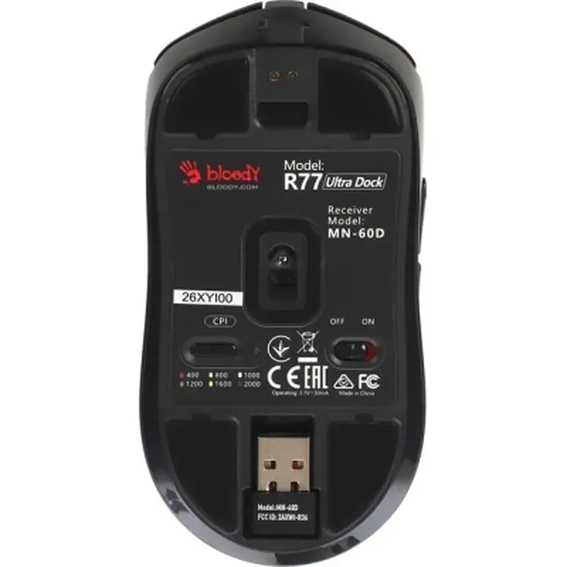 Мишка A4Tech Bloody R77 Ultra Wireless Dock Black (4711421003575) - фото 5