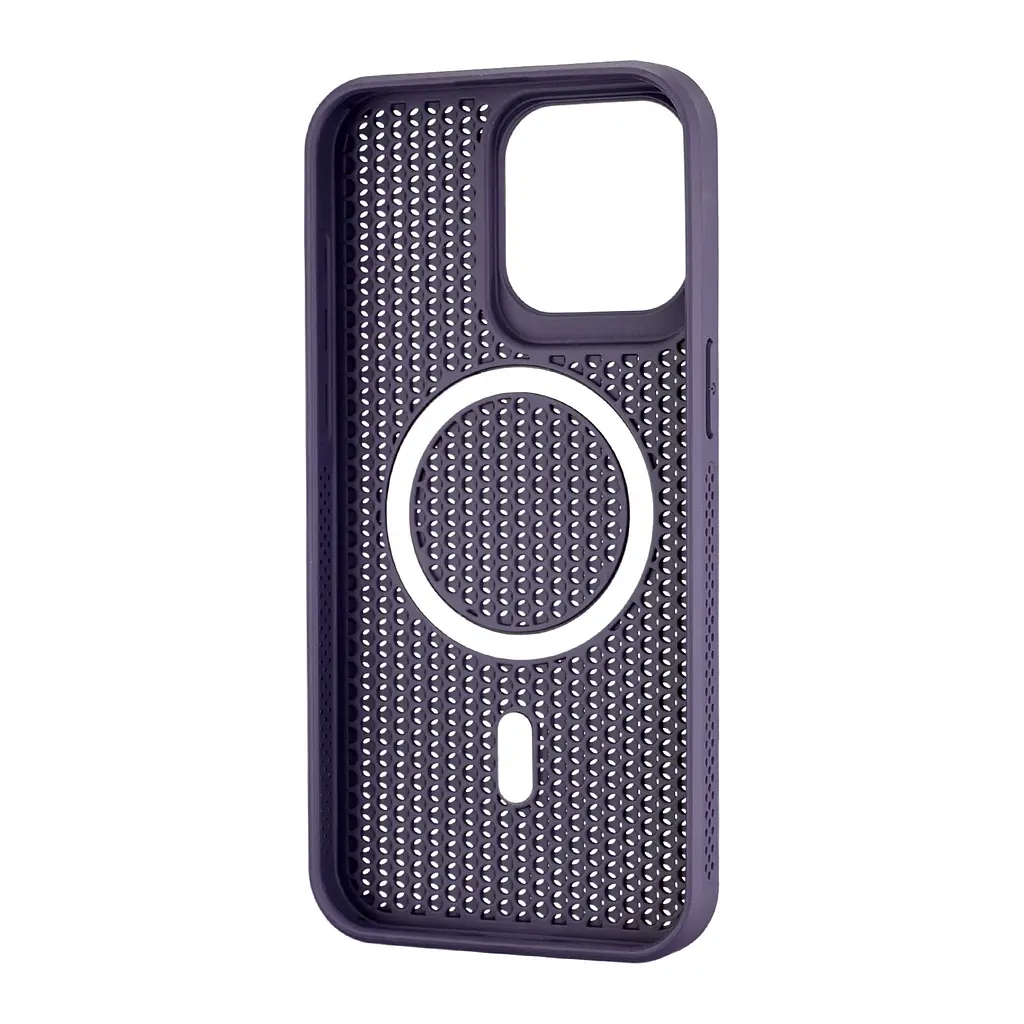 Чохол Silicone Cooling Сase with MagSafe iPhone 15 Pro Max Purple - фото 3