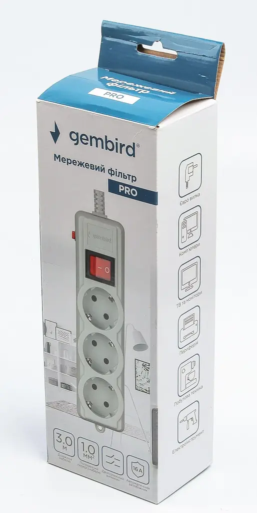 Сетевой фильтр iрий, SPG3-G-10G-PRO, 3 розетки (SPG3-G-10G-PRO) - фото 4