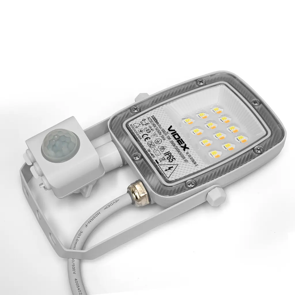 Прожектор Led Videx F5 10W 3000-5000-6500K з датчиком руху 230V білий (VL-F5-010CW-S)  - фото 6