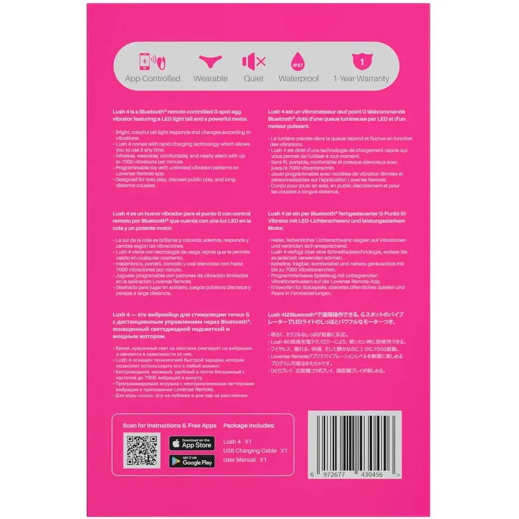 Смарт-віброяйце Lovense Lush 4 - фото 7
