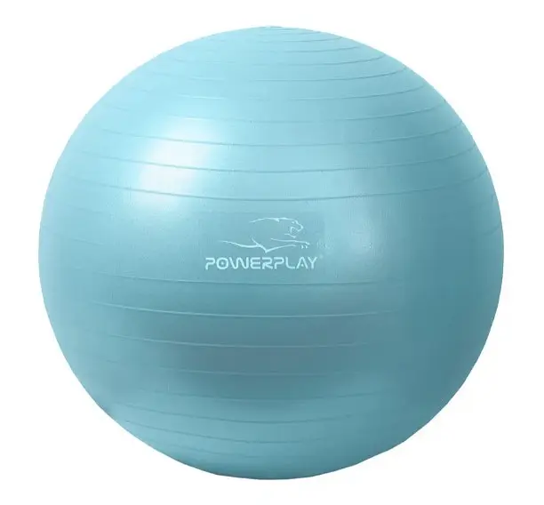 М'яч для фітнесу (фітбол) PowerPlay 4001 Ø65 cm Gymball М'ятний + помпа (PP_4001_65_Mint) - фото 2