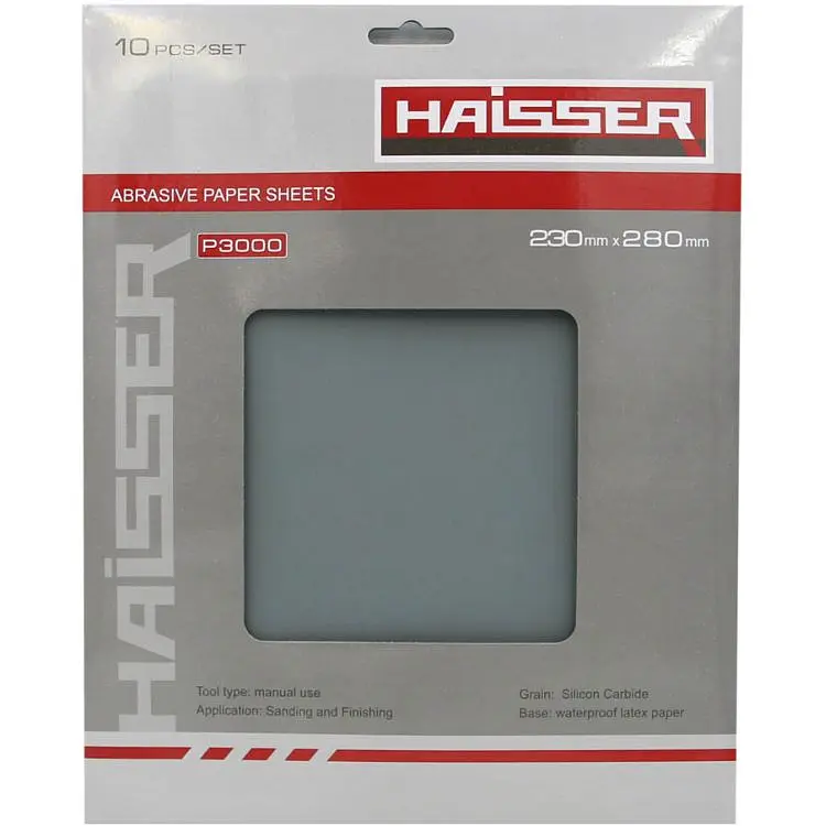 Шліфувальний папір в аркушах 230x280мм, К3000 10шт. Haisser