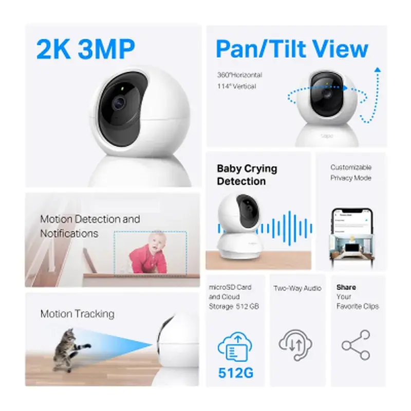 Камера відеоспостереження TP-Link TAPO-C210P2 - фото 3