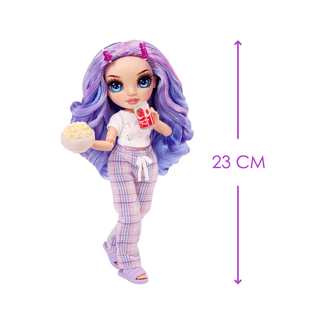 Лялька Rainbow High Junior PJ Party Violet Willow з аксесуарами 23 см (503705) - фото 2