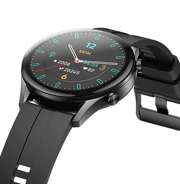 Розумний годинник Smart Watch Hoco Y7 + магнітна зарядка (Чорний) - фото 3