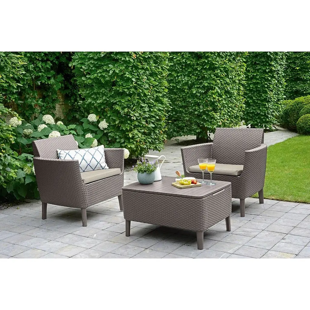 Комплект садових меблів Allibert Keter Salemo balcony set капучіно - пісок - фото 6