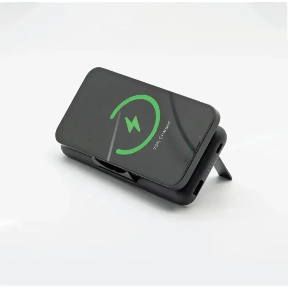 Павербанк Nebo 10K Powerbank w/ Kickstand & wWreless Charging, 10 000 mAh Темно-сірий - фото 5
