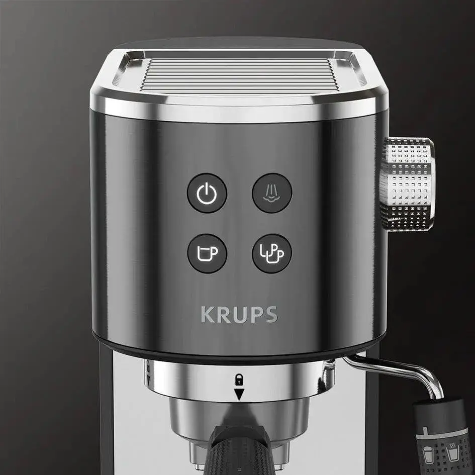 Кофеварка Krups Virtuoso+ рожковая с ручным капучинатором 1 л черная (XP444G10) - фото 7