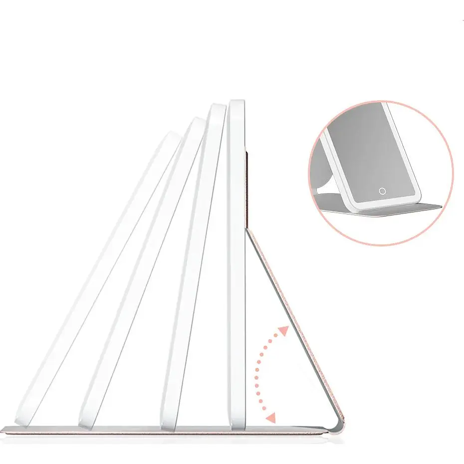 Дзеркало для макіяжу DOCO Daylight Portable Flat Mirror Pro Pink (FM008P) [162477] - фото 5