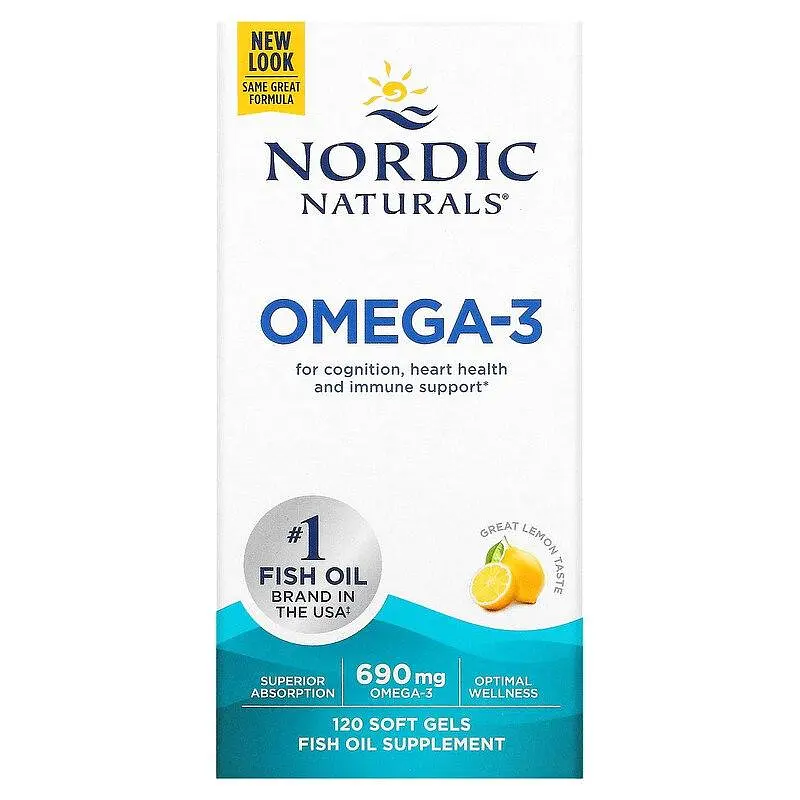Омега риб'ячий жир Nordic Naturals Omega-3 690 мг 120 капсул Лимон - фото 2