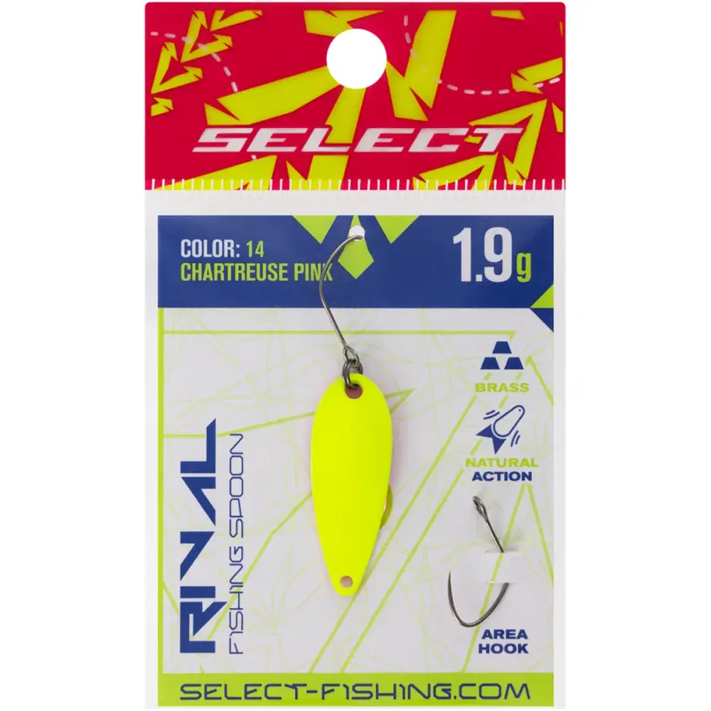 Блешня Select Rival 1.9g 30mm #14 Chartreuse Pink - фото 2