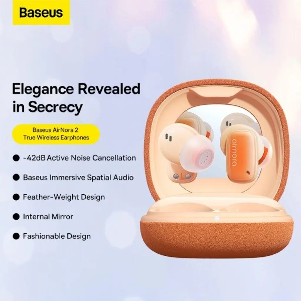 Бездротові навушники Baseus AirNora 2 True Wireless Earphones Gradient помаранчеві (NGTW320207) - фото 4