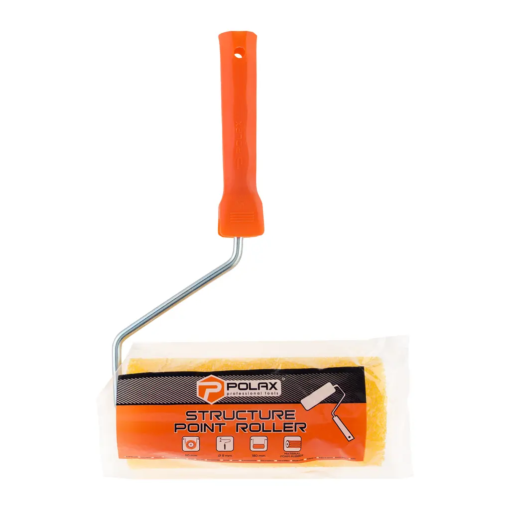 Валик структурний "Шорсткий" 8х80х180 мм професійний Polax з ручкою (21-005) - фото 2