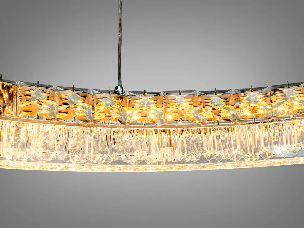 Підвісна LED-люстра Diasha MD6027/600HR для спальні, кухні та вітальні, 95 W, 61 см, 10-18 m2 - фото 5