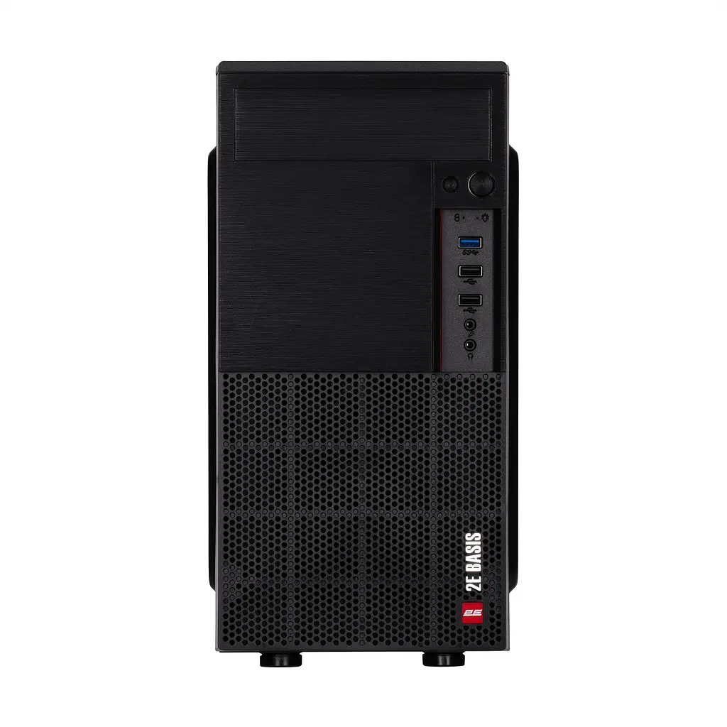 2E Корпус Basis RD8603U-400 з БЖ 2E ATX400W, 1xUSB3.0, 2xUSB2.0, VGA 320мм, mATX, чорний - фото 2