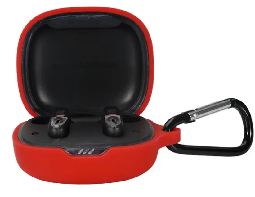Чехол-накладка DK для JBL Wave Flex | Silicone Candy Friendly с карабином (016465) (red) - фото 2