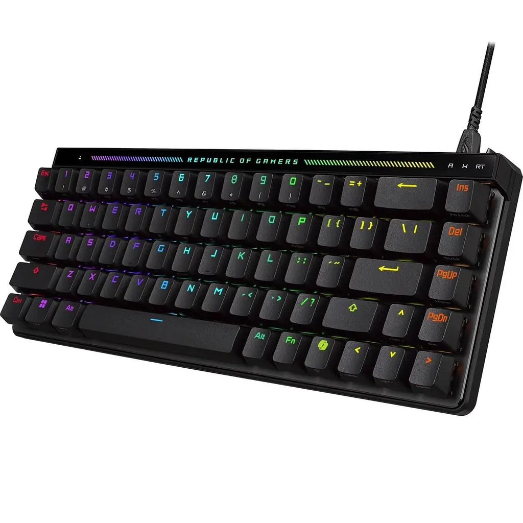 Клавиатура ASUS ROG Falchion Ace HFX 68key Magnetic Switches USB-A EN/UK RGB Black (90MP03VE-BKMA00) - фото 4