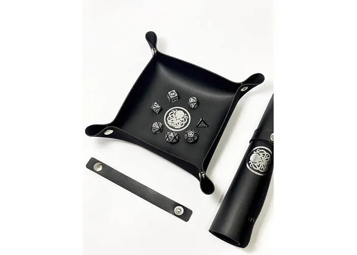Настільна гра Планета Ігор Лоток для кубиків Ктулху (чорний) (Dice tray Cthulhu black) (pi-dt001) - фото 8