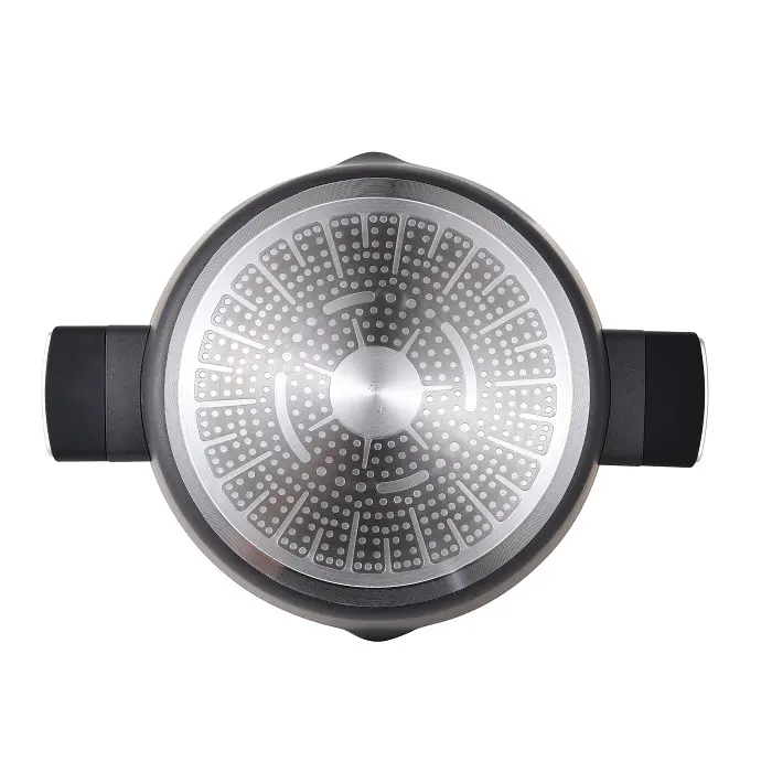 Каструля з кришкою Bergner Ion BG-35802-BK 28 см 6 л чорна - фото 3