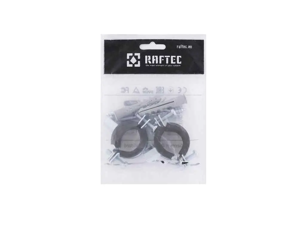 Хомут RAFTEC для кріплення труб, DN 20, 3/4", ф26-28 мм, гайка М8/10, (2шт.уп.) RHO-2628 - фото 6