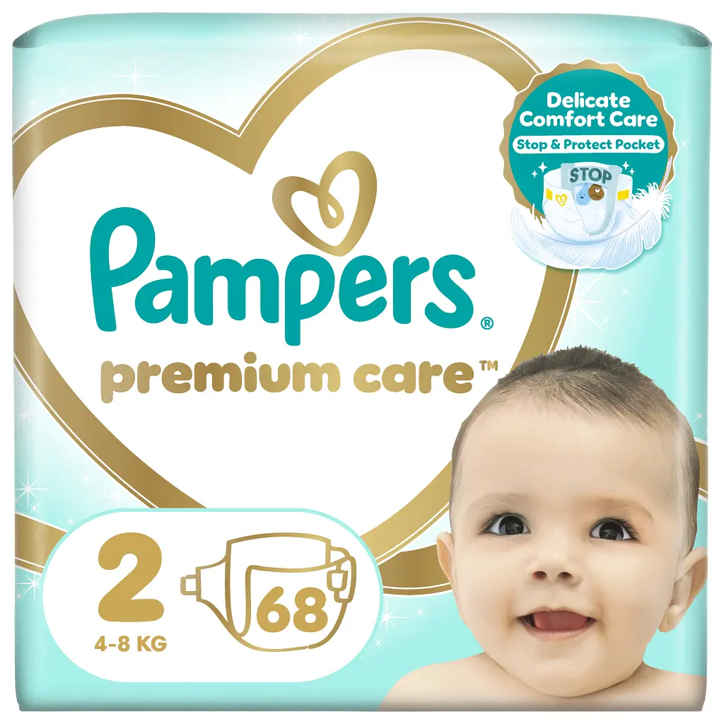 Підгузки Pampers Premium Care розмір 2 (4-8 кг) 68 шт (8001841104874)