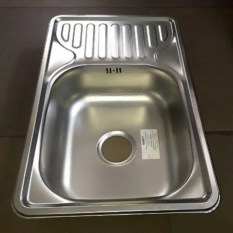 Мийка кухонна Kraft 6642 D Decor з сушаркою 660х420х180x0,8 мм Нержавіюча сталь 30412 - фото 2