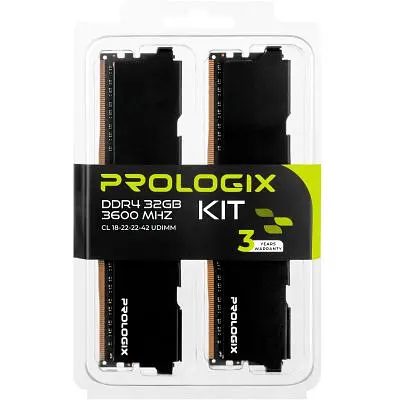 Модуль пам'яті для комп'ютера DDR4 32GB (2x16GB) 3600 MHz Black Prologix (PRO32GB3600B4K) - фото 13