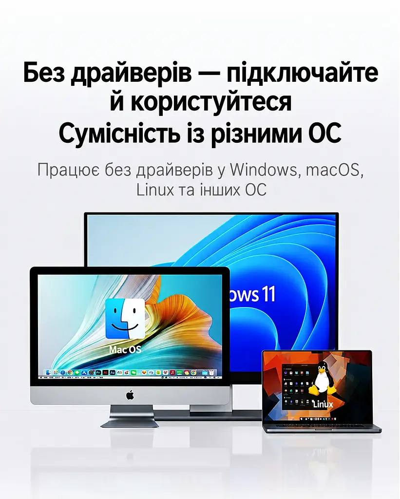 HDMI KVM-перемикач UGREEN AK502 2 ПК на 1 монітор зі спільними клавіатурою та мишею входи HDMI 2.0 та USB-A 4K 60 Гц 2K 144 Гц 1080p 240 Гц (75246) - фото 12