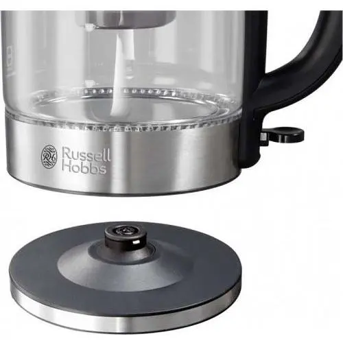 Електрочайник Russell Hobbs Glass 1.7 л сріблясто-чорний (21600-57) - фото 3