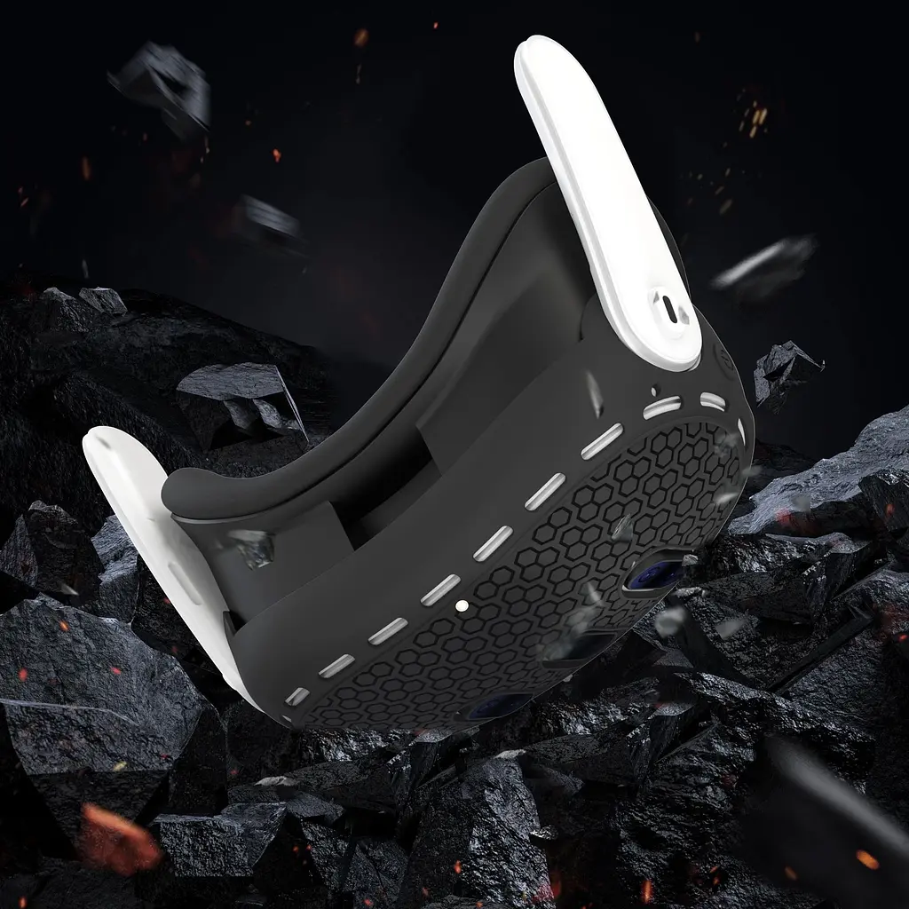 Чохол для VR-окулярів GINWDAY Silicone VR Shell Protective для Meta Quest 3 Black [139302] - фото 5