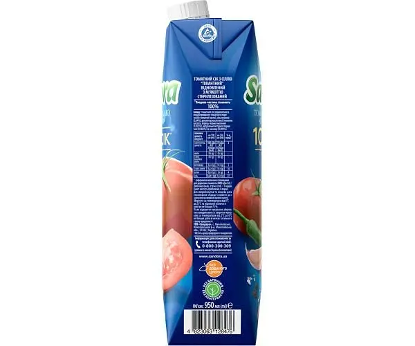 Sandora Flamin Hot, 0,95 л, Сік Томатний з сіллю Пікантний Сандора - фото 6