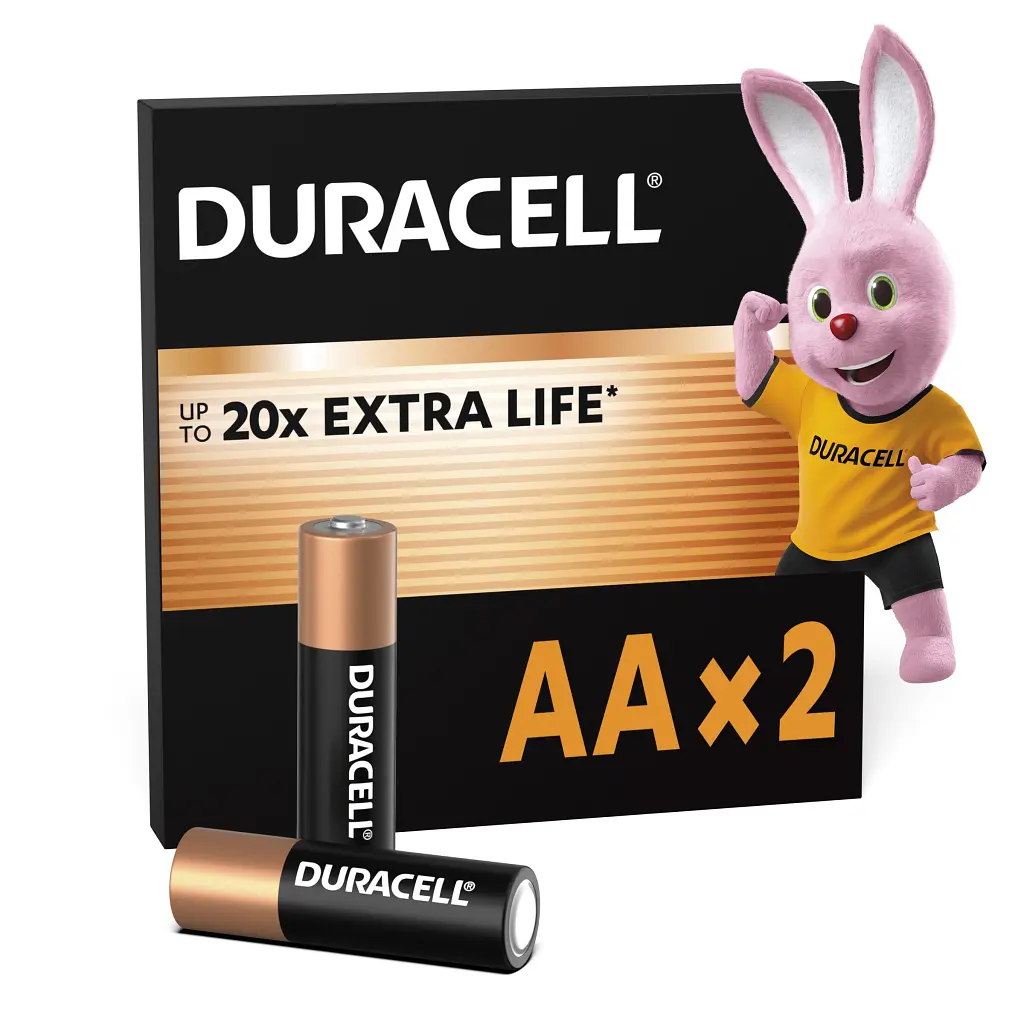 Батарейка Duracell AA лужні 2 шт. в упаковці (5000394058163 / 81551267)