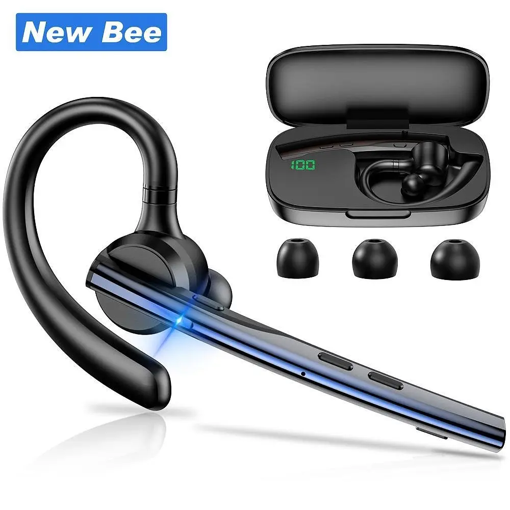 Професійна Bluetooth-гарнітура New Bee M54 чорний - фото 2