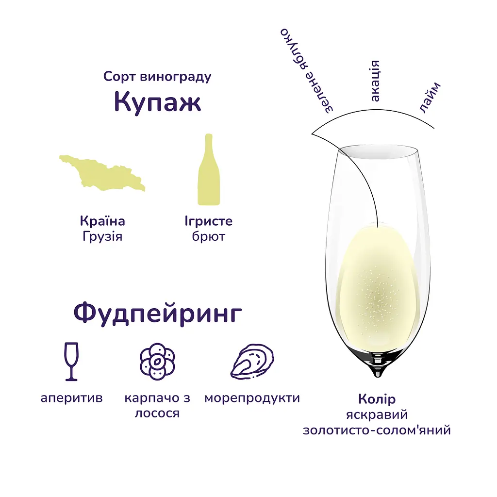Вино игристое Bagrationi Classic Brut, белое, брют, 12%, 0,75 л (217101) - фото 5