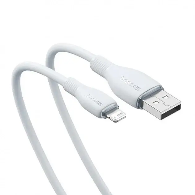 Кабель Baseus Pudding Series Fast Charging Cable USB to Lightning 2.4A 1.2m P10355700221-00 White - фото 3
