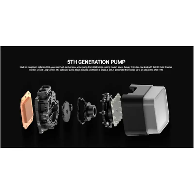 Система рідинного охолодження Deepcool LQ360 Black (R-LQ360-BKLSMW-G-1) - фото 8