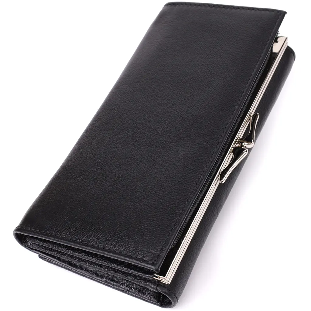 Жіночий гаманець на магнітах із натуральної шкіри ST Leather 19х9.5х3 см acs0029701 - фото 2