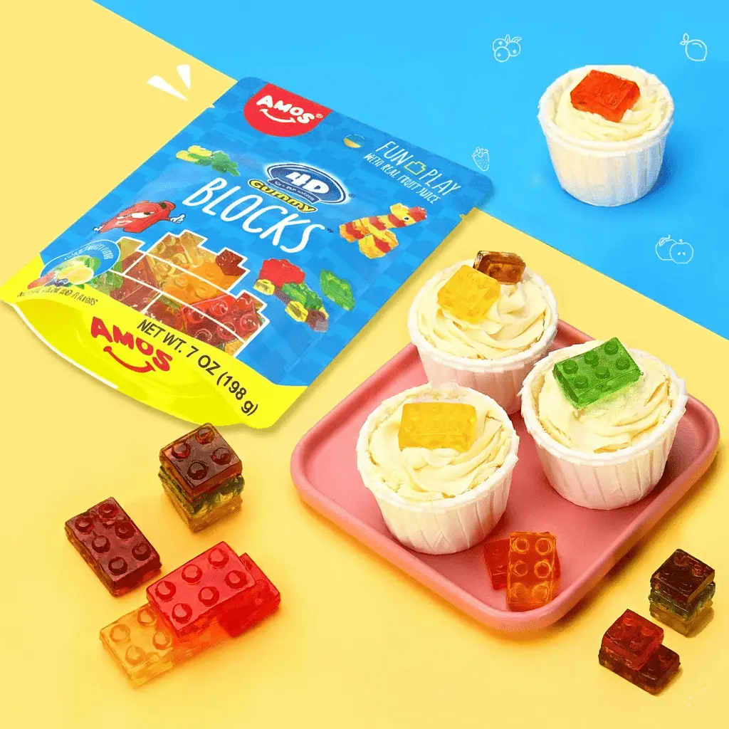 Желейні цукерки Amos 4D Gummy Blocks 198г - фото 4