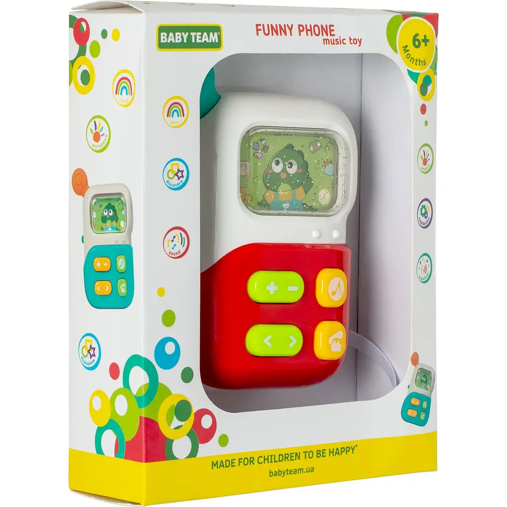 Игрушка музыкальная Baby Team Веселый телефон (8655_красный) - фото 4