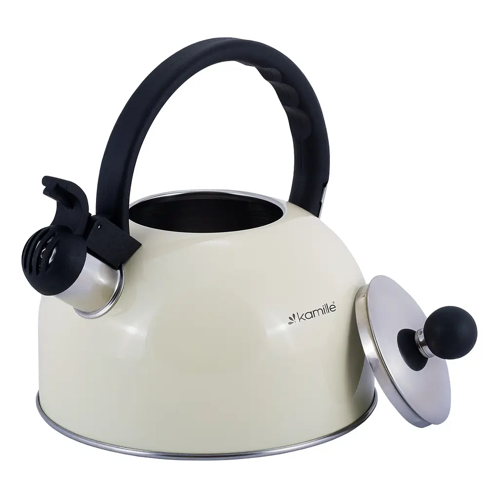 Чайник зі свистком Kamille KM-0679BG 2.5 л бежевий - фото 4