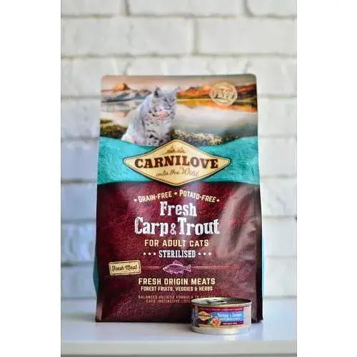 Сухий корм Carnilove Fresh Carp & Trout для стерилізованих котів риба 6 кг - фото 7