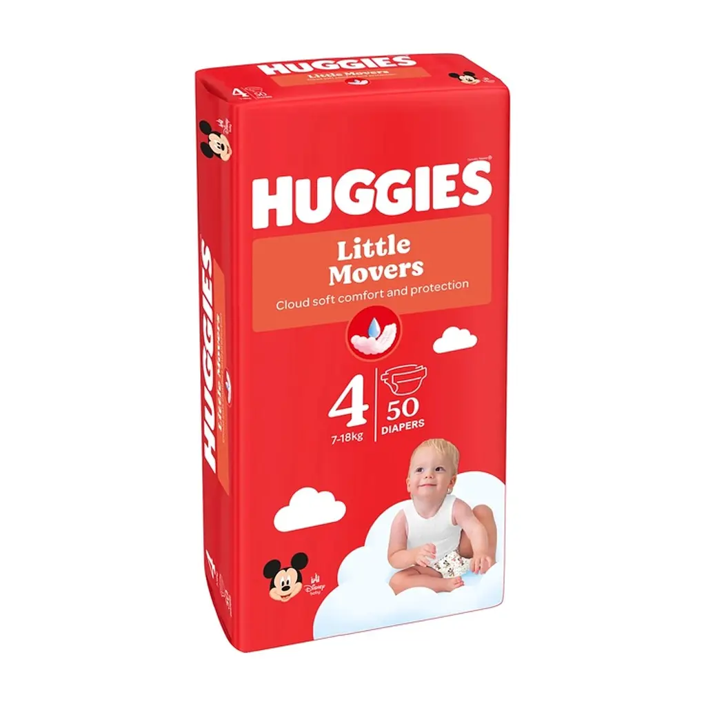 Підгузки Huggies Little Movers 4 (7-18 кг) Jumbo 50 шт (5029053567587) - фото 3