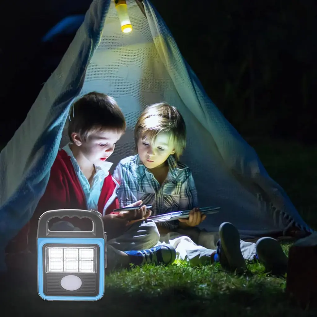 Фонарь-прожектор USB з сонячною панеллю та павербанком Solar LED light HS-8020 - фото 6
