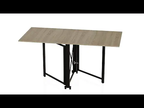 Стол-книга трансформер Орион 2 Ferrum-decor 750x1520x730 Черный металл ДСП Дуб Сонома 16 мм (FRD-104586) - фото 4