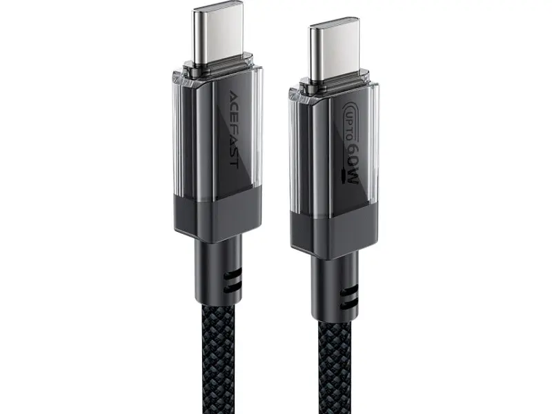 Кабель Acefast C12-03 USB-C to USB-C 60W 1.2м Black (6974316283317) - фото 2