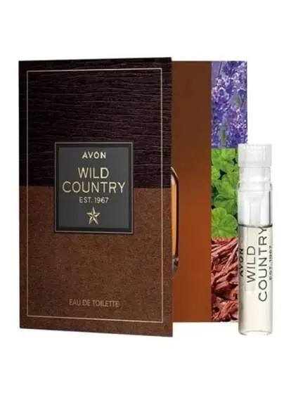 Открытка с пробным образцом туалетной воды Avon Wild Country для него, 0,6 мл